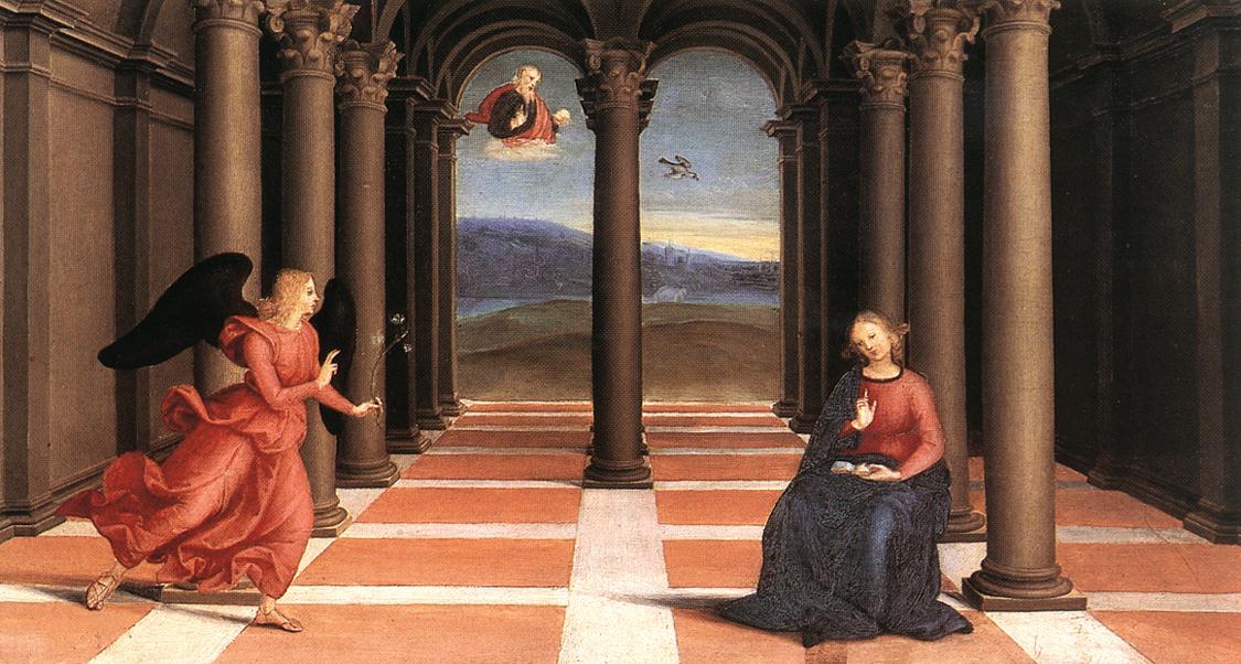 A scene of the Annunciation