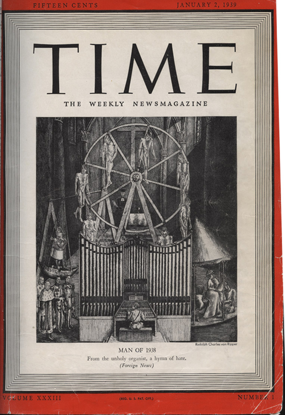 A cover of Time Magazine, 1938
