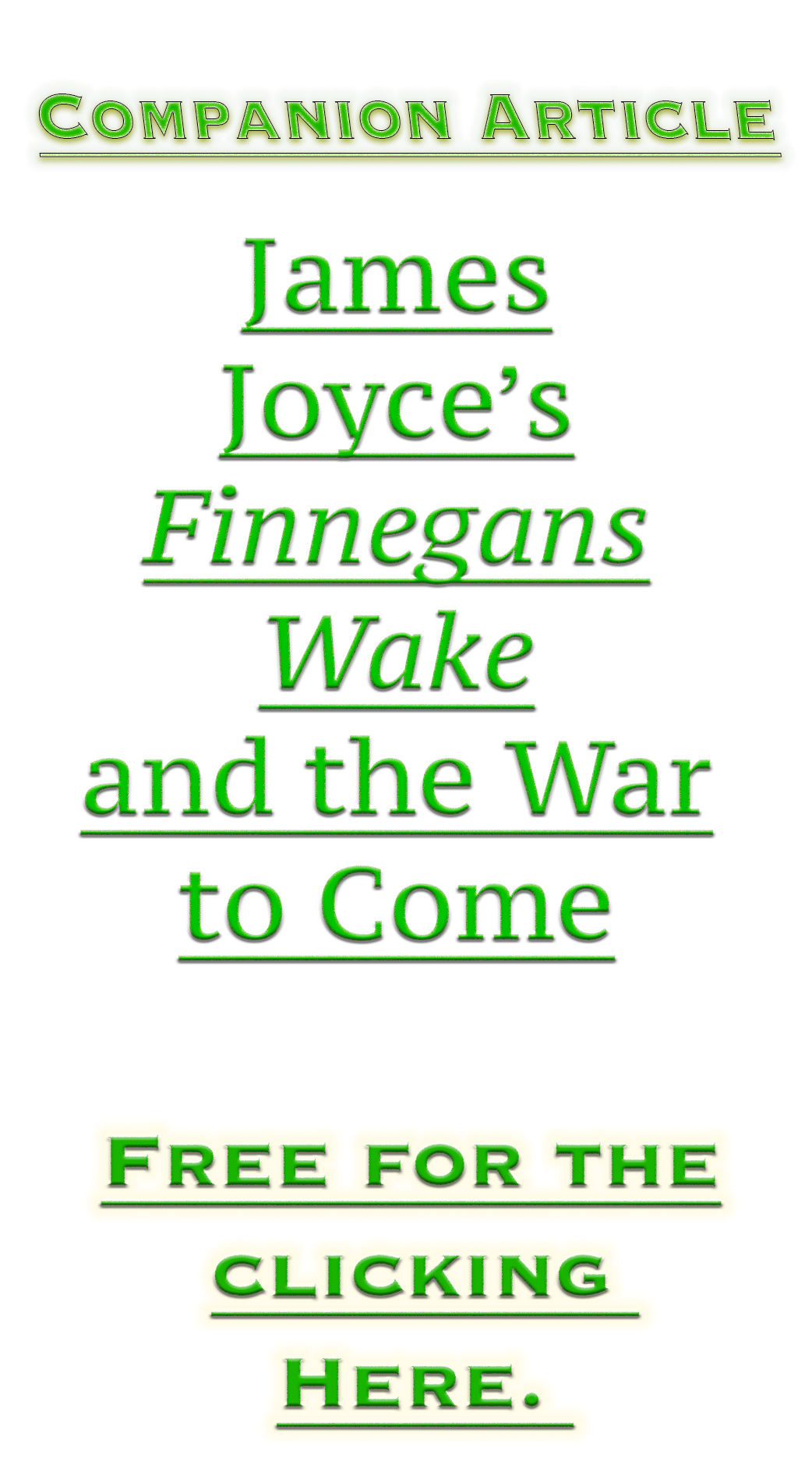 Finnegan's Wake Article